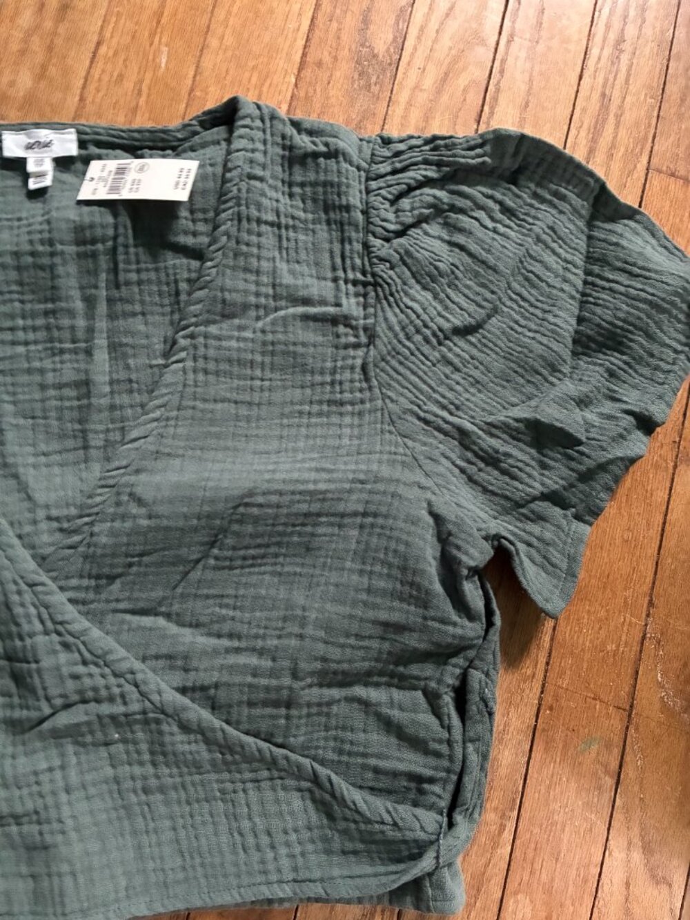 NWT Aerie Day-Off Wrap Top - Royal Palm Green